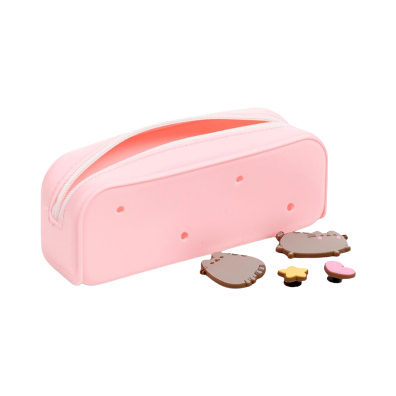 Beauty case Pusheen in silicone con stelle e cuori