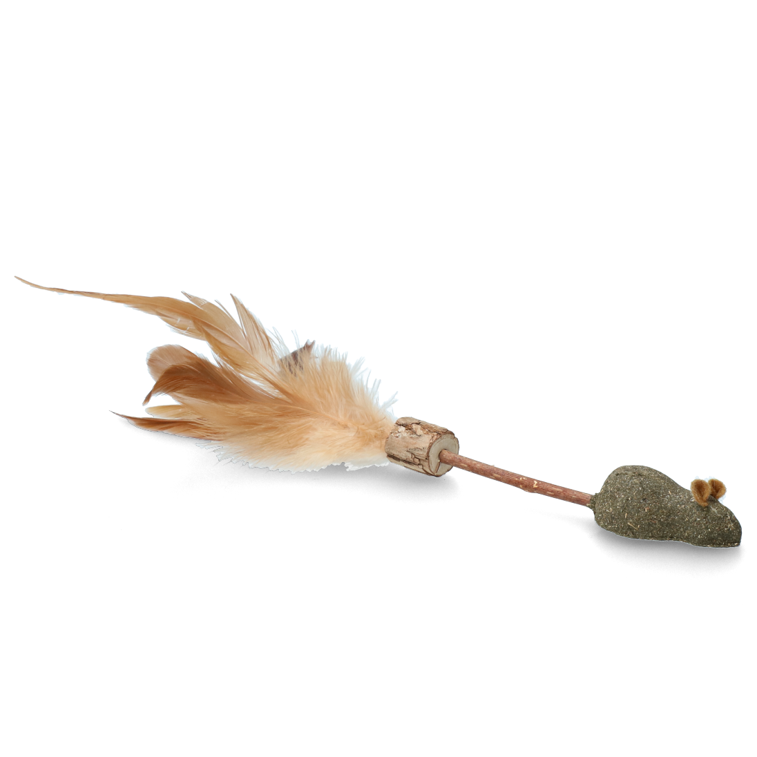 Juguete de ratón y plumas con matatabi para gatos