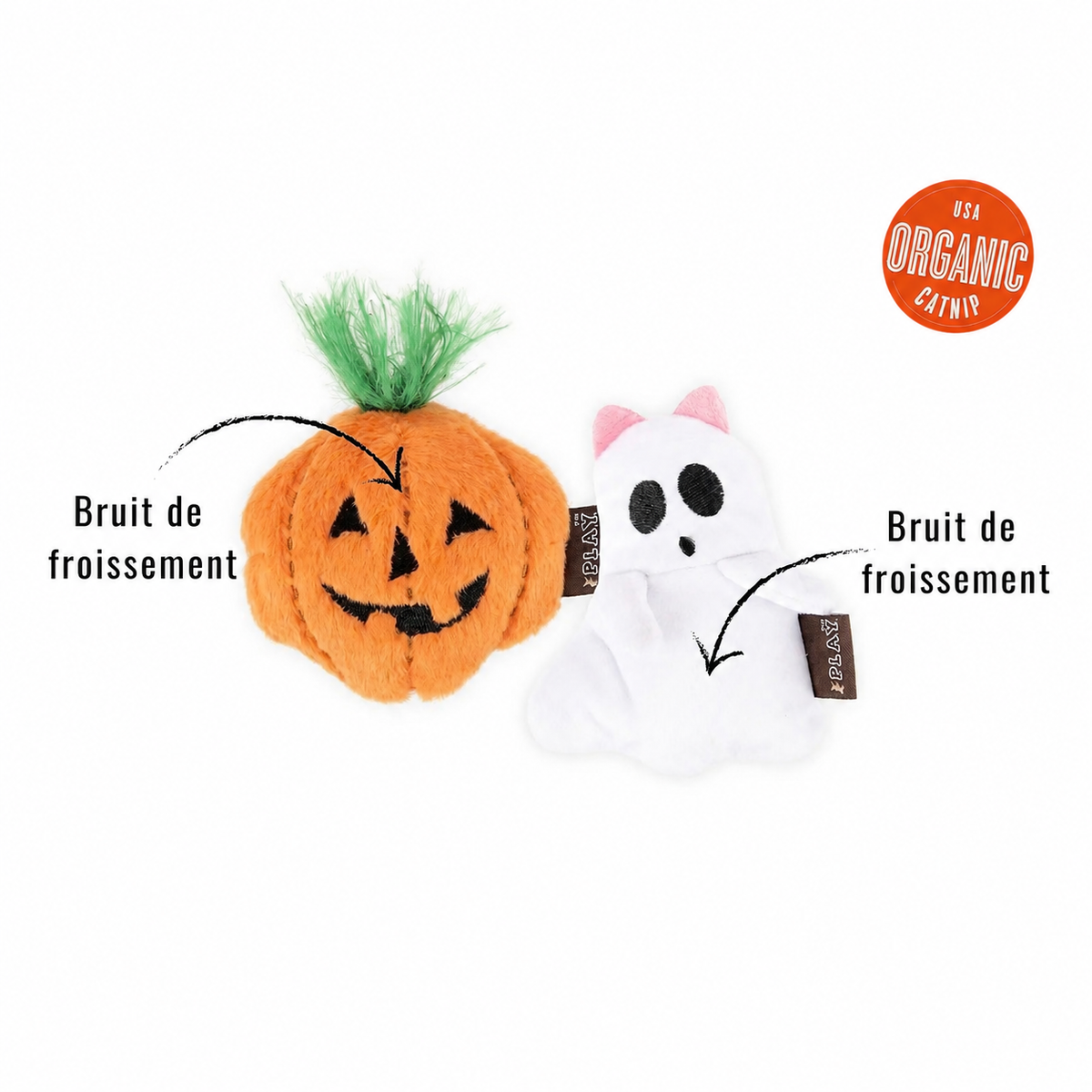 Lote de 2 juguetes de Halloween Boo Crew con hierba gatera para gatos