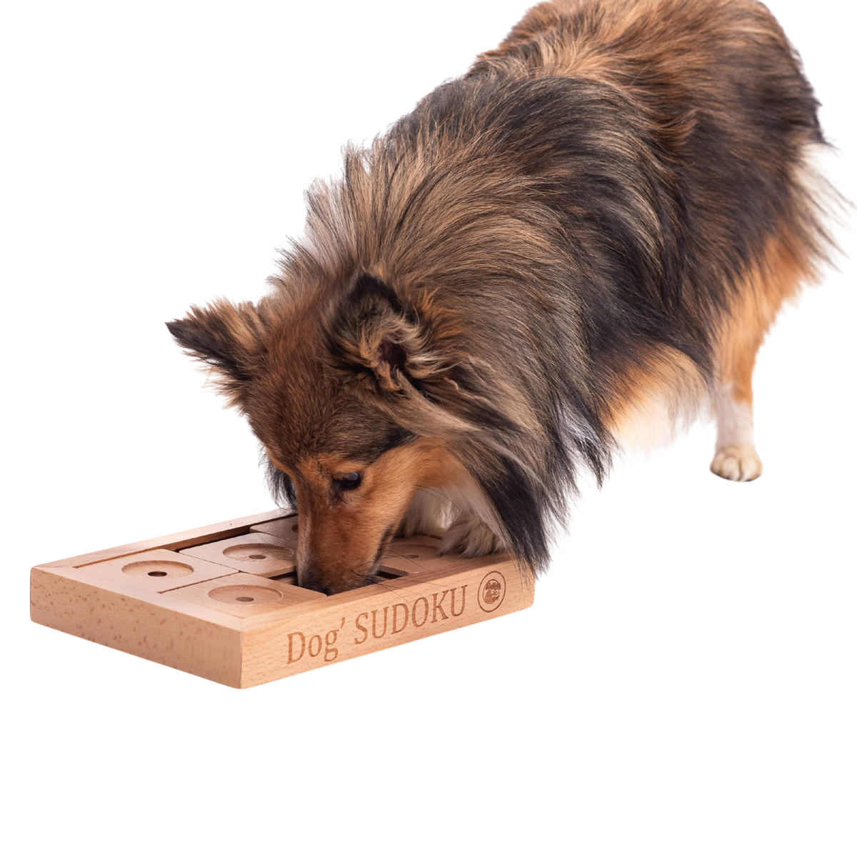 Jogo de raciocínio Sudoku avançado em madeira para cães e gatos pequenos