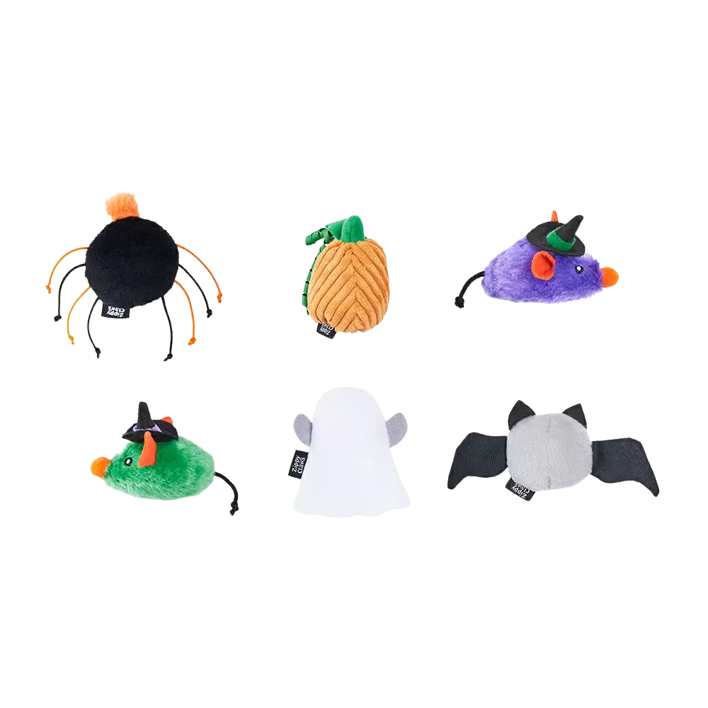 Lot de 6 jouets d’Halloween Créatures Hantées pour chats
