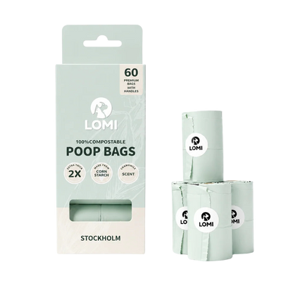 Sacchetti per deiezioni 100% compostabili con manici — Ecologici