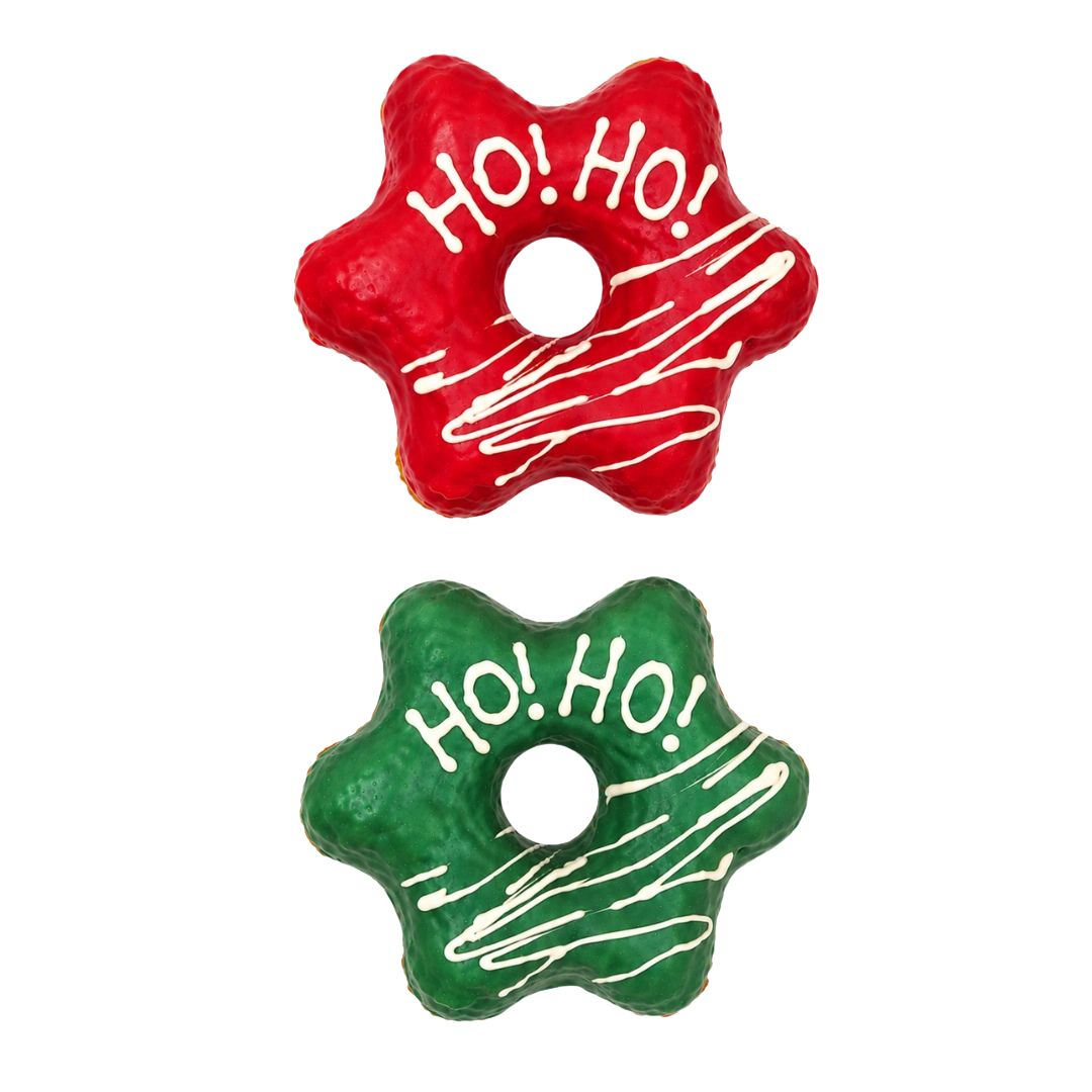 Weihnachtssternen-Donuts mit Ente und Truthahn für Hunde