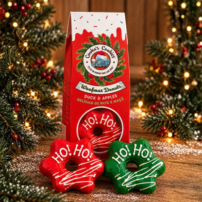 Donuts étoiles de Noël canard et dinde pour chiens